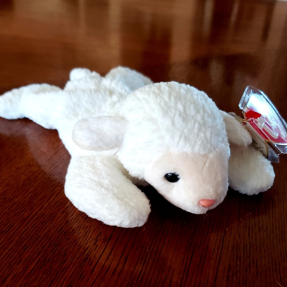 MWMT Collectable Ty Plush White Lamb- Fleece